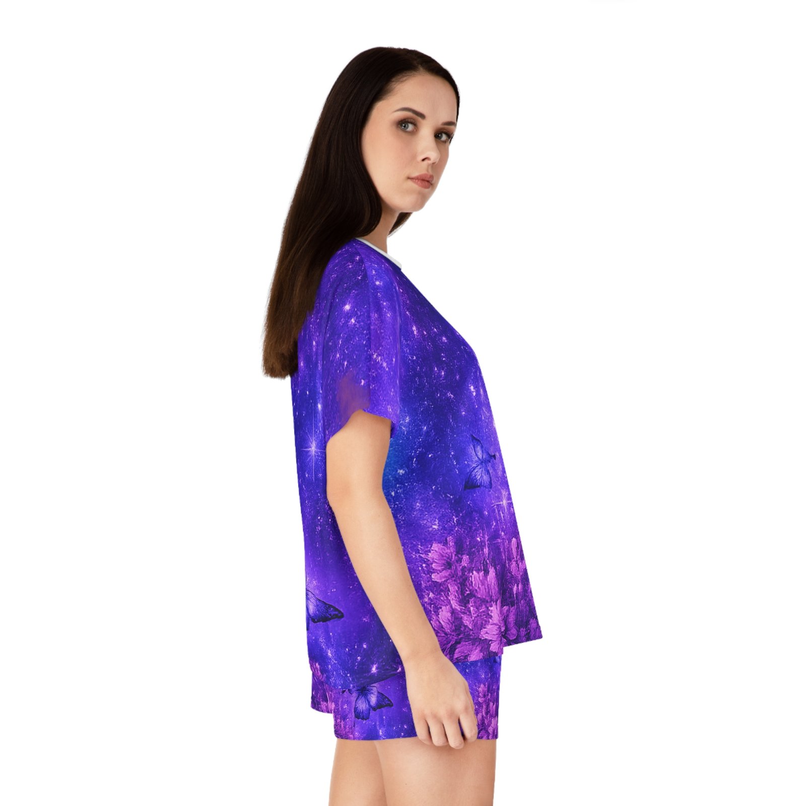 echoflame women's purple galaxy butterfly pajama set echoflame women's purple galaxy butterfly pajama set