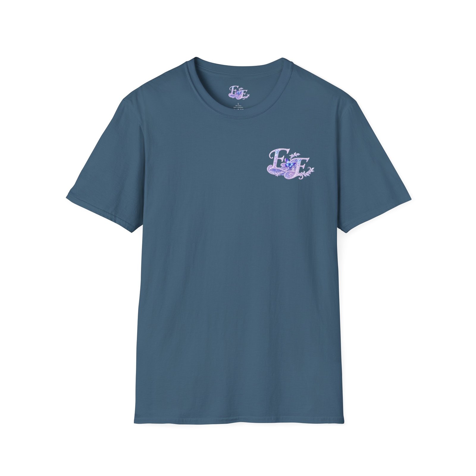 echoflame butterfly floral tee – lavender 'e&e' graphic t shirt echoflame butterfly floral tee – lavender 'e&e' graphic t shirt