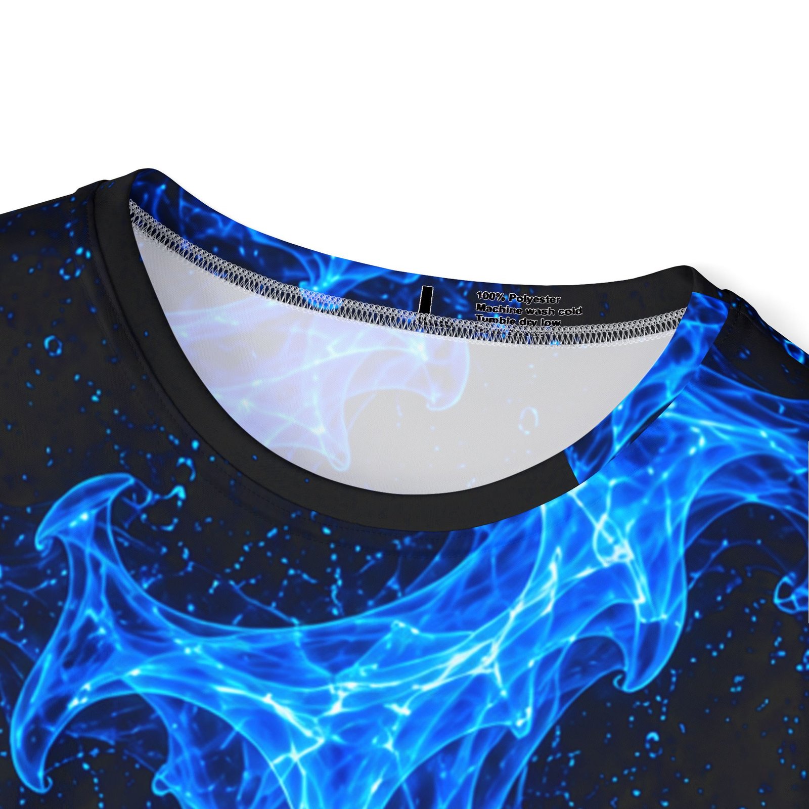 echoflame blue flame athletic jersey — men's all over print performance tee echoflame blue flame athletic jersey — men's all over print performance tee