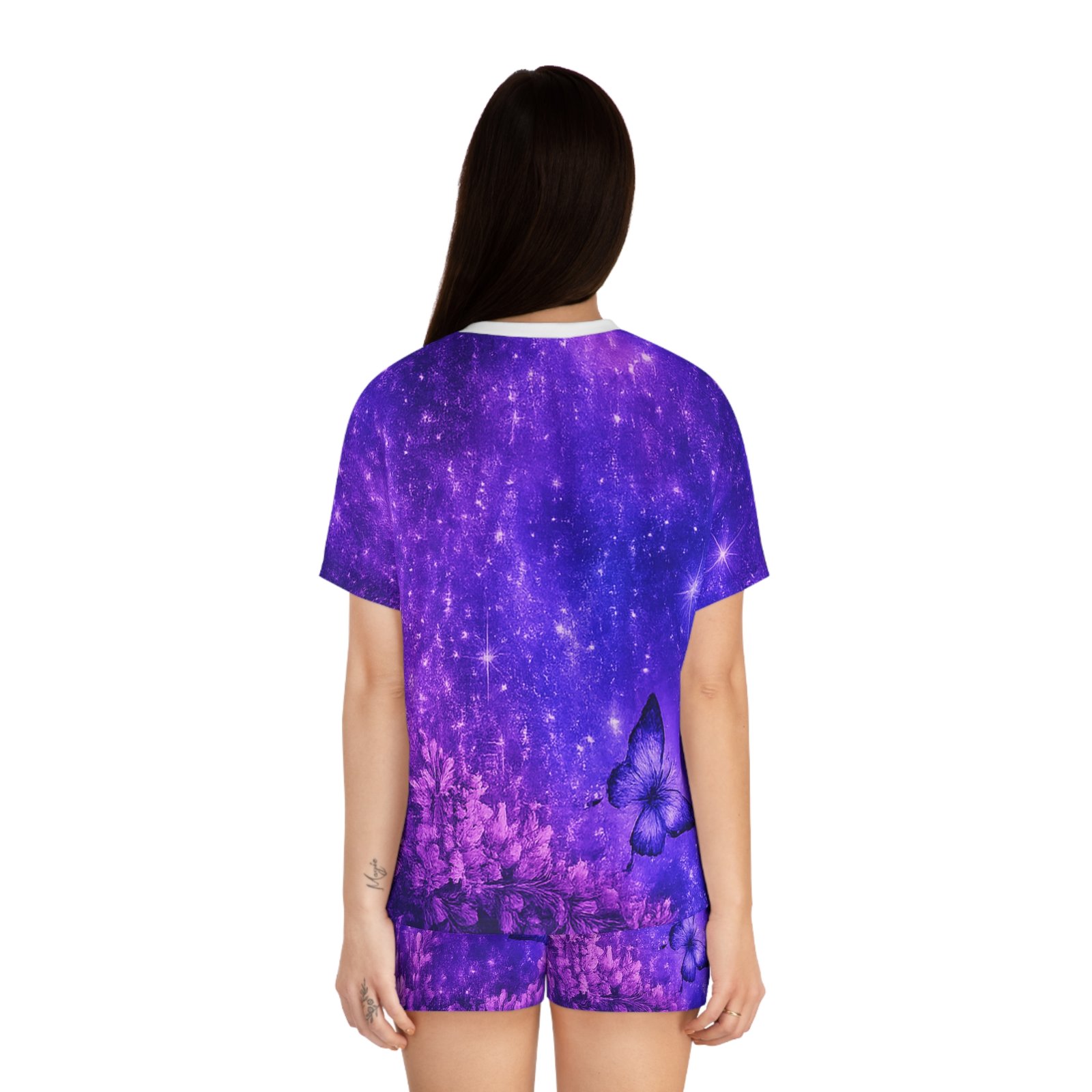 echoflame women's purple galaxy butterfly pajama set echoflame women's purple galaxy butterfly pajama set