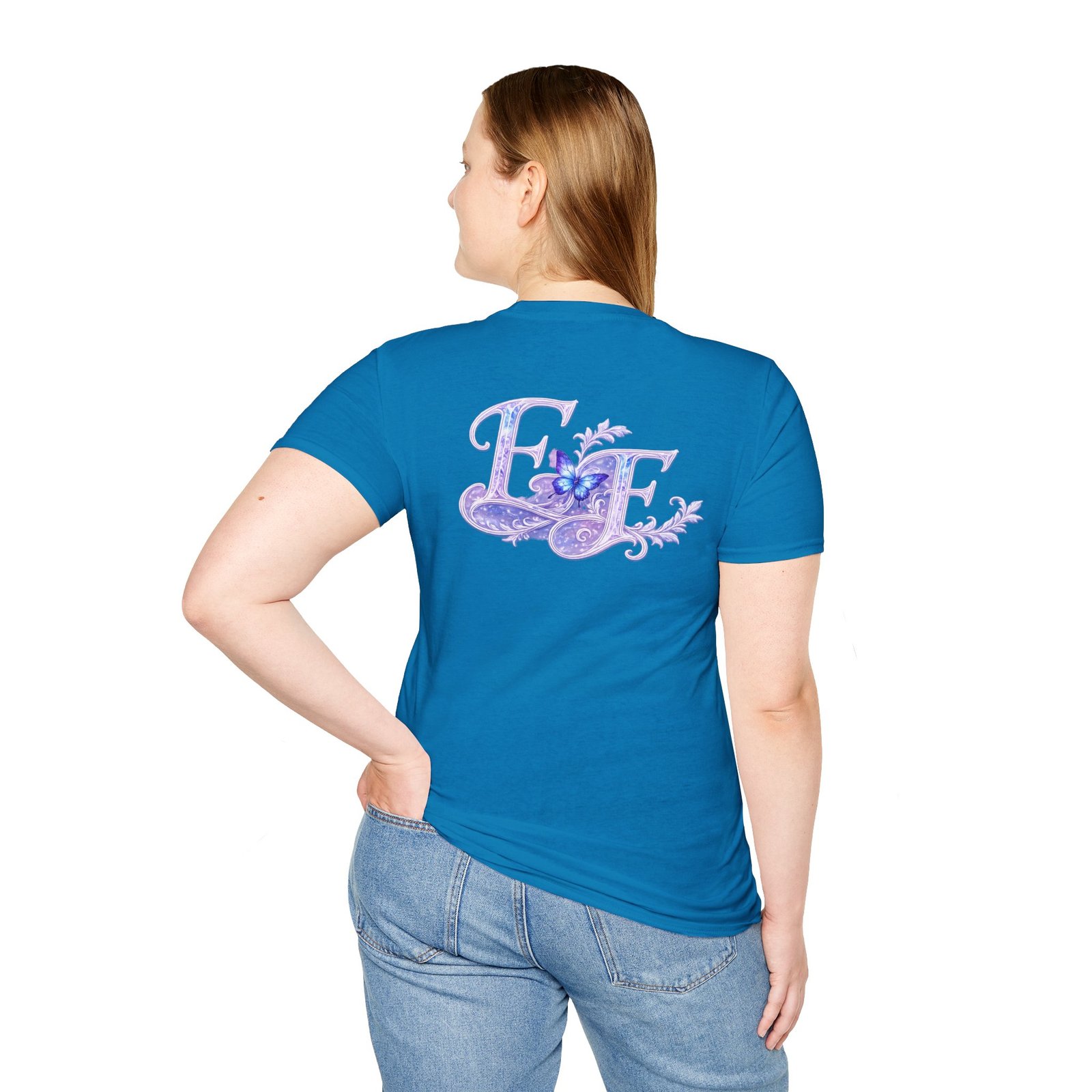 echoflame butterfly floral tee – lavender 'e&e' graphic t shirt echoflame butterfly floral tee – lavender 'e&e' graphic t shirt