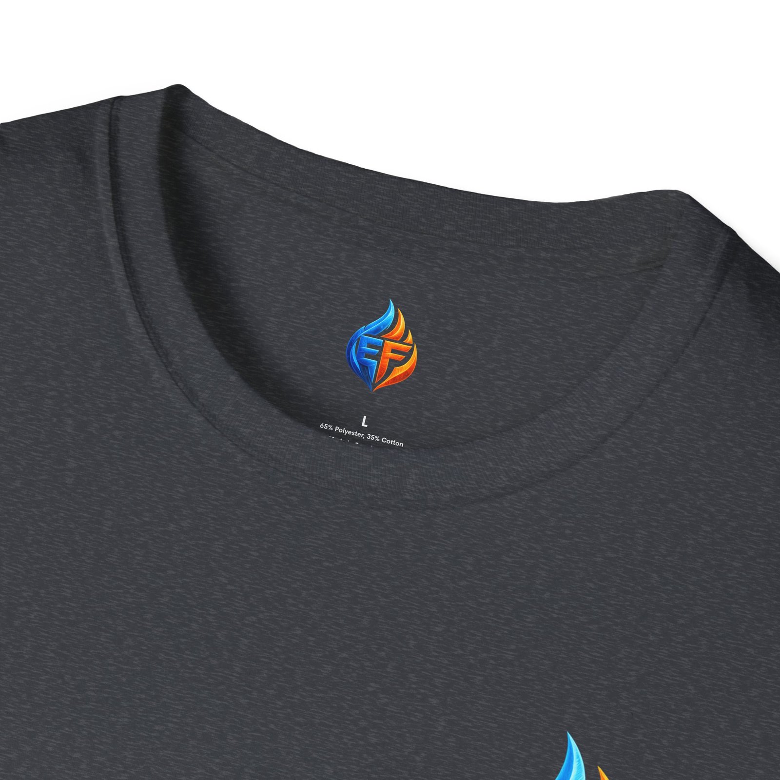 echo flame split fire & ice graphic t shirt echo flame split fire & ice graphic t shirt