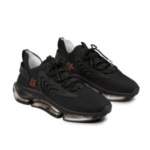 echoflame men's black athletic mesh sneakers — lightweight breathable running shoes
