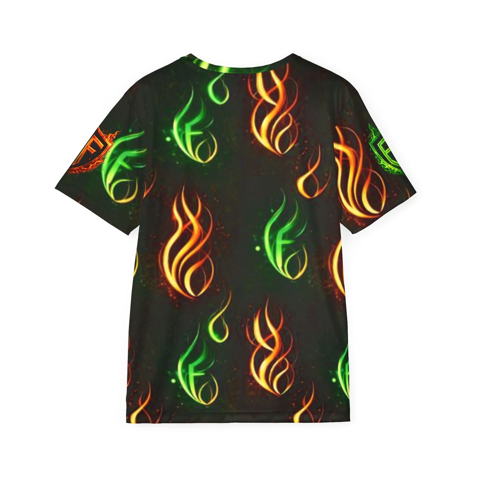 echoflame flaming energy sports jersey – neon green & orange all over print echoflame flaming energy sports jersey – neon green & orange all over print