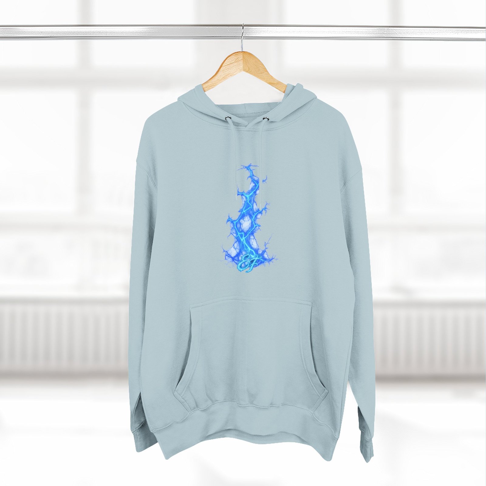 echoflame blue flame tree hoodie — ethereal lightning graphic fleece pullover echoflame blue flame tree hoodie — ethereal lightning graphic fleece pullover
