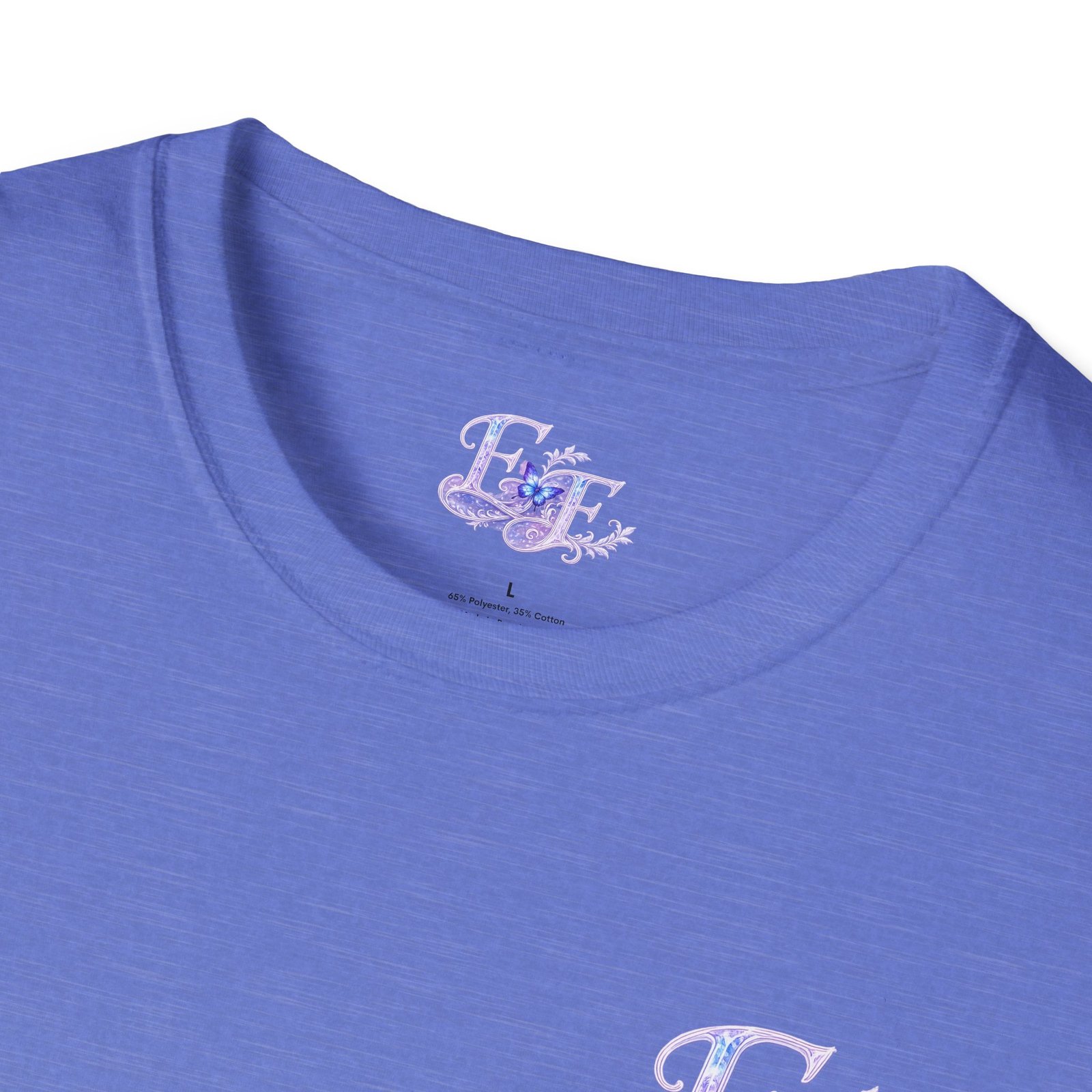 echoflame butterfly floral tee – lavender 'e&e' graphic t shirt echoflame butterfly floral tee – lavender 'e&e' graphic t shirt