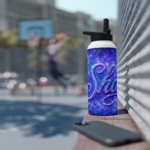 echoflame butterfly galaxy stainless steel water bottle — inspirational "shine" design