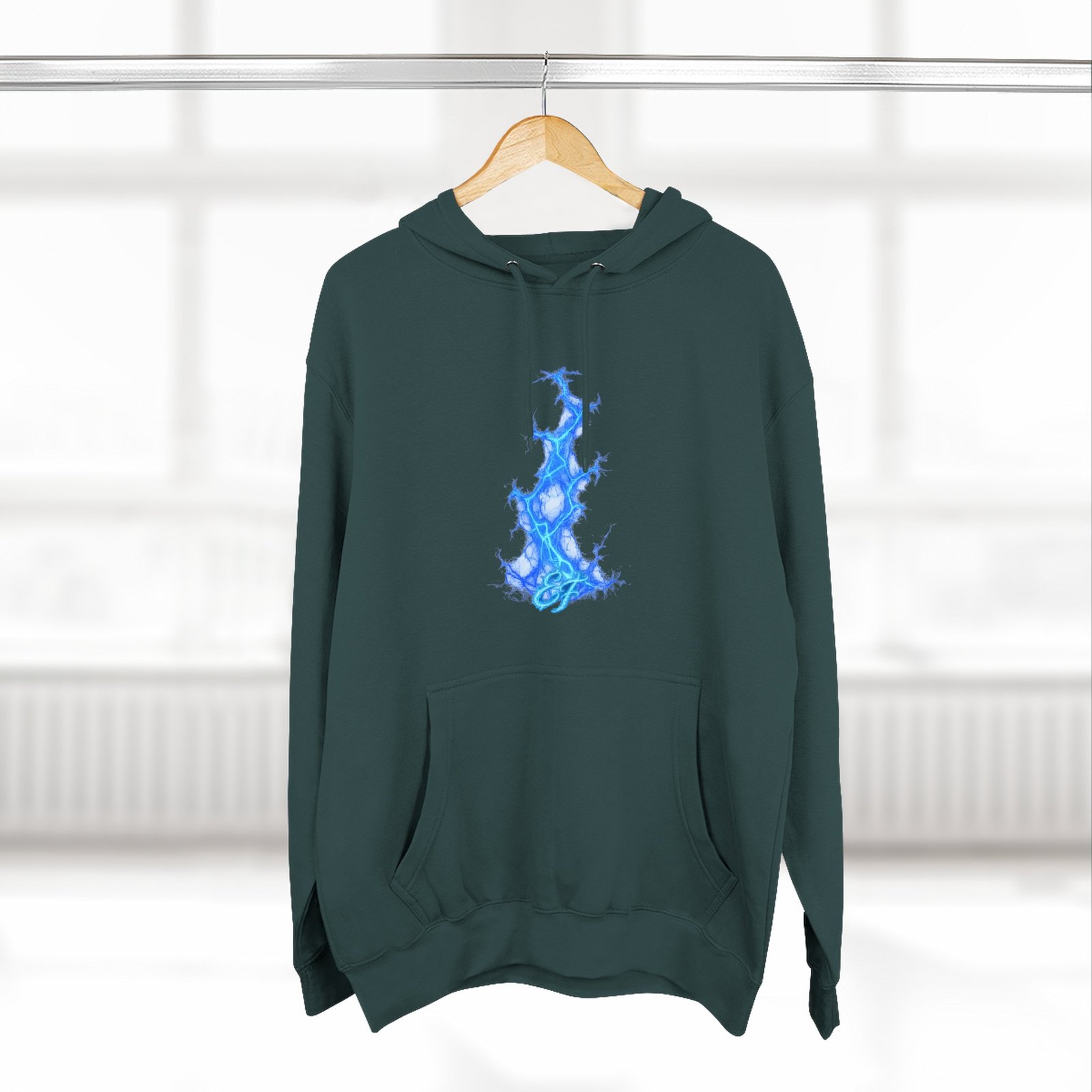 echoflame blue flame tree hoodie — ethereal lightning graphic fleece pullover echoflame blue flame tree hoodie — ethereal lightning graphic fleece pullover