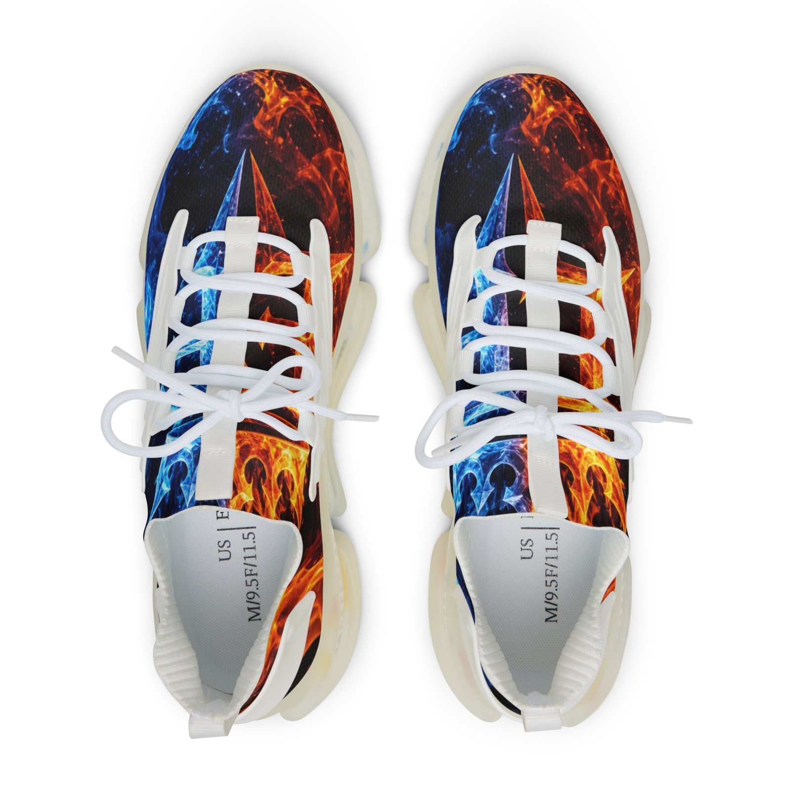 echoflame men's flame mesh sneakers — breathable athletic shoes with fire & ice design echoflame men's flame mesh sneakers — breathable athletic shoes with fire & ice design