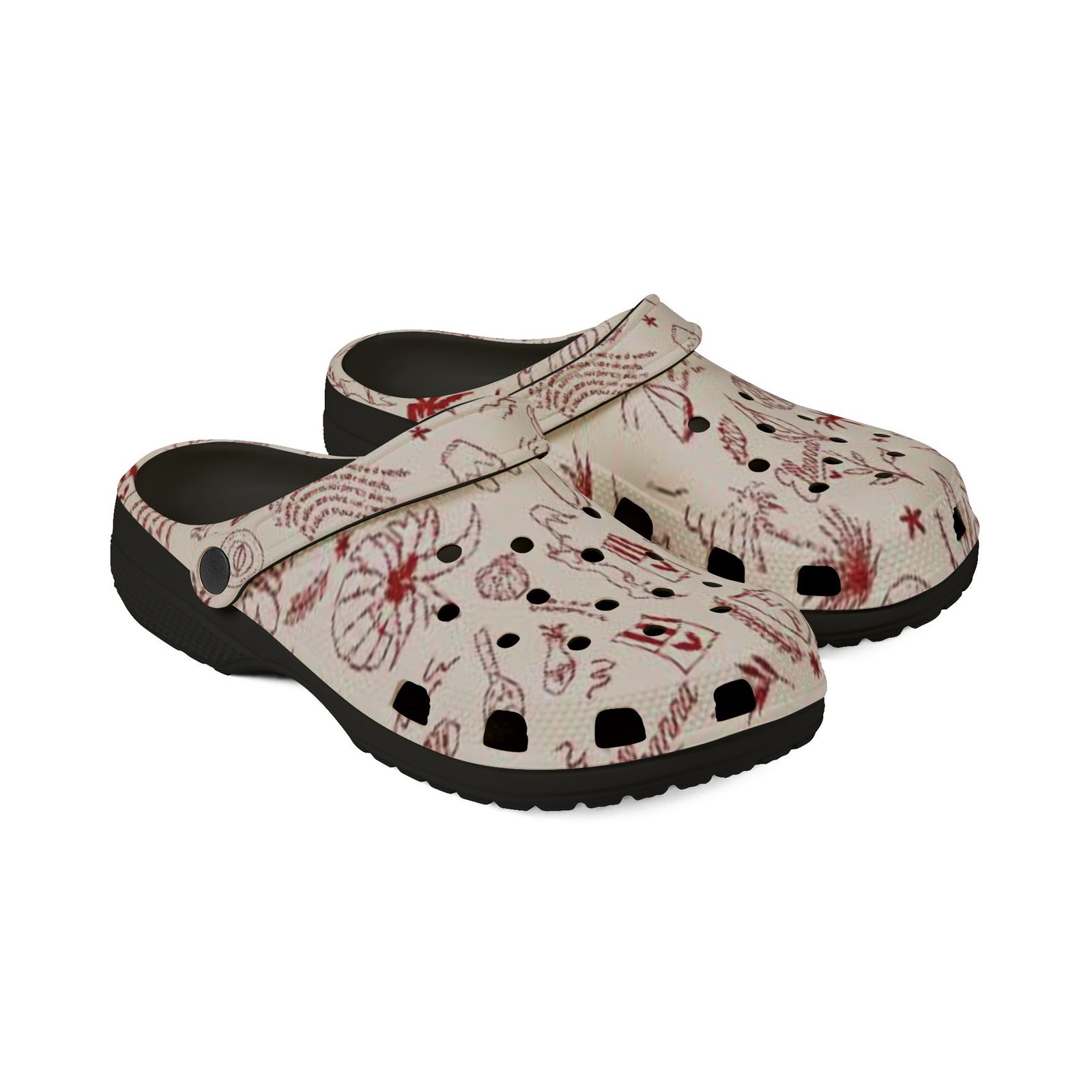 echoflame beach sketch eva foam clogs — printed summer garden pattern echoflame beach sketch eva foam clogs — printed summer garden pattern