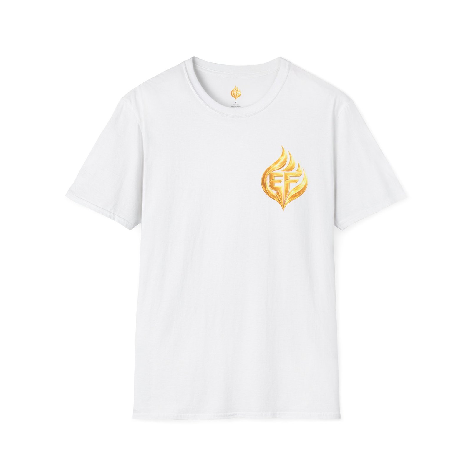 echoflame golden flame ef logo t shirt echoflame golden flame ef logo t shirt