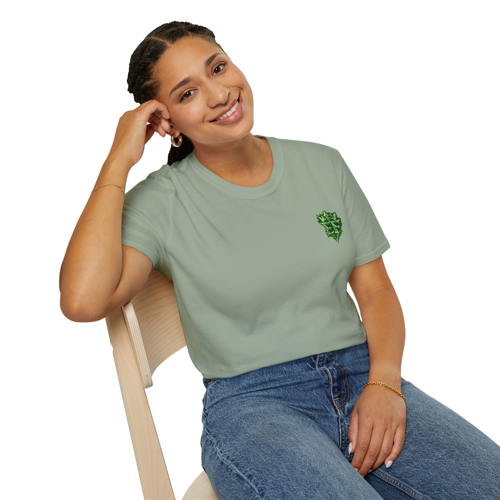 echoflame t shirt — emerald flame crown logo tee echoflame t shirt — emerald flame crown logo tee