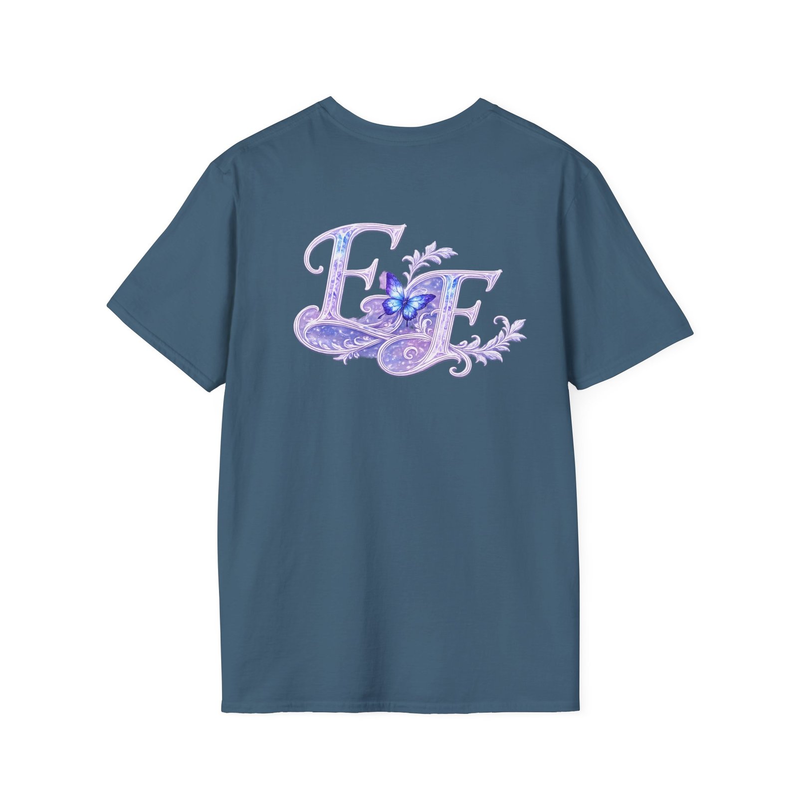 echoflame butterfly floral tee – lavender 'e&e' graphic t shirt echoflame butterfly floral tee – lavender 'e&e' graphic t shirt