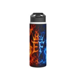echoflame fire & ice crown stainless steel water bottle