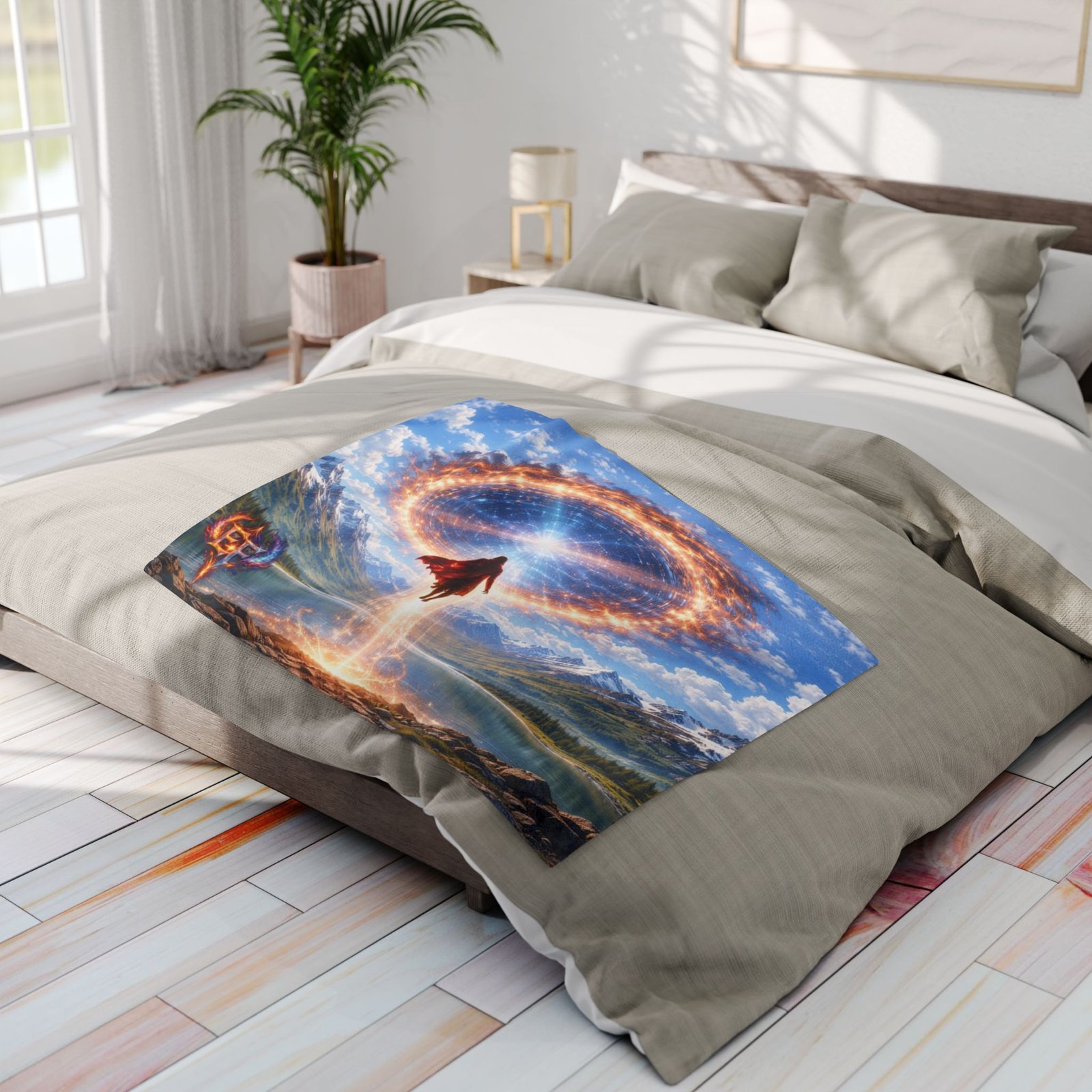 echoflame arctic fleece blanket — mystical portal superhero throw blanket echoflame arctic fleece blanket — mystical portal superhero throw blanket