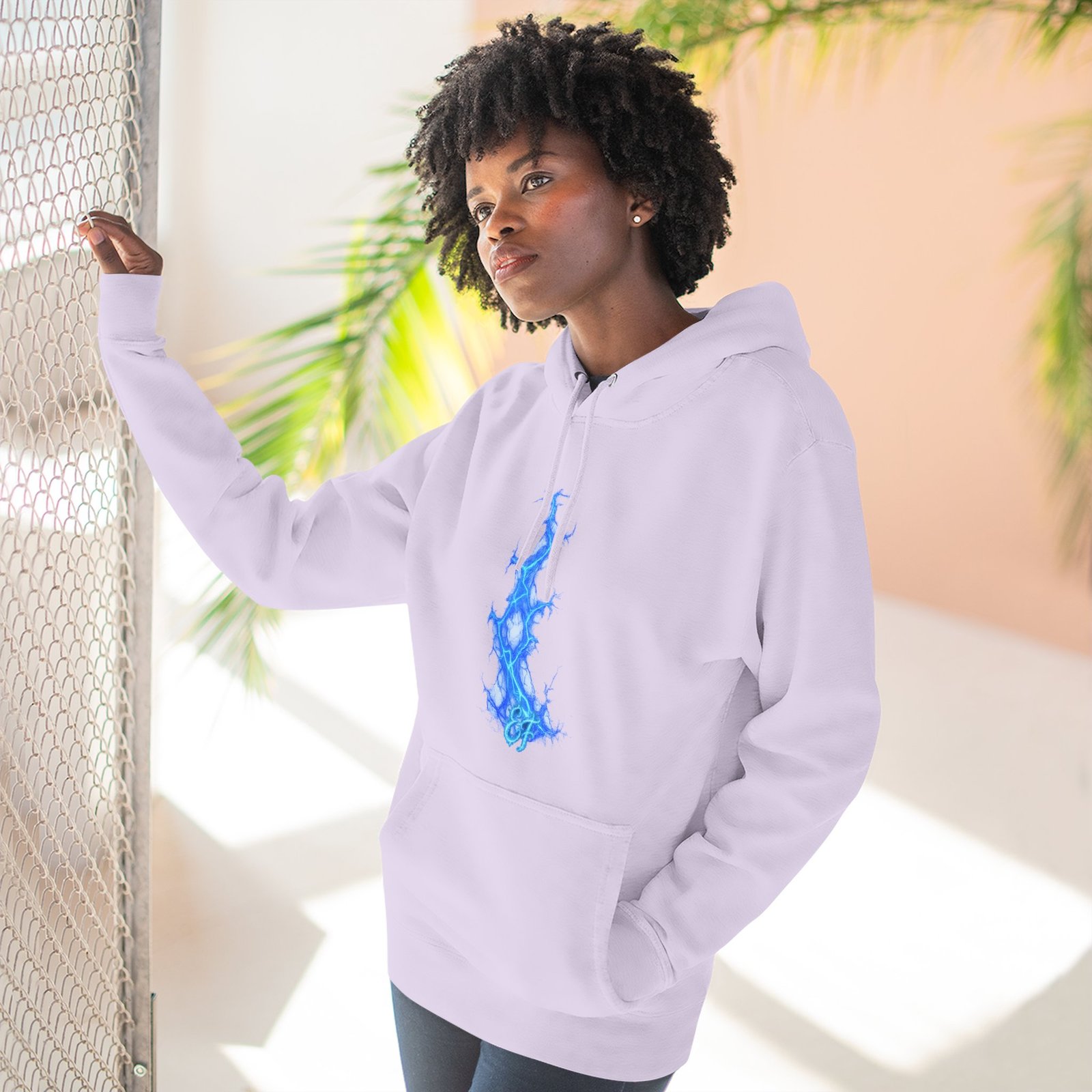 echoflame blue flame tree hoodie — ethereal lightning graphic fleece pullover echoflame blue flame tree hoodie — ethereal lightning graphic fleece pullover