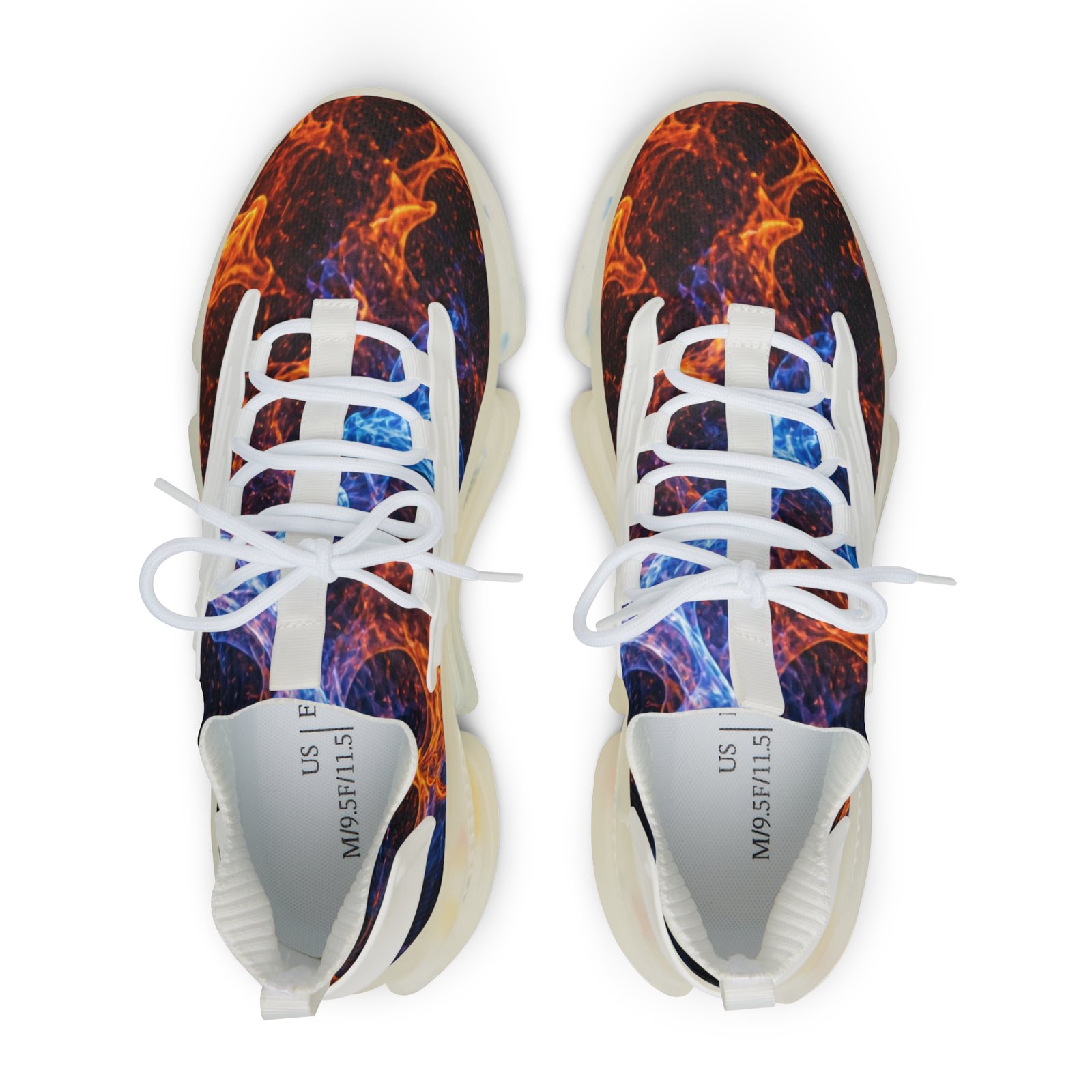echoflame men's firestorm mesh sneakers — bold flame athletic shoes echoflame men's firestorm mesh sneakers — bold flame athletic shoes