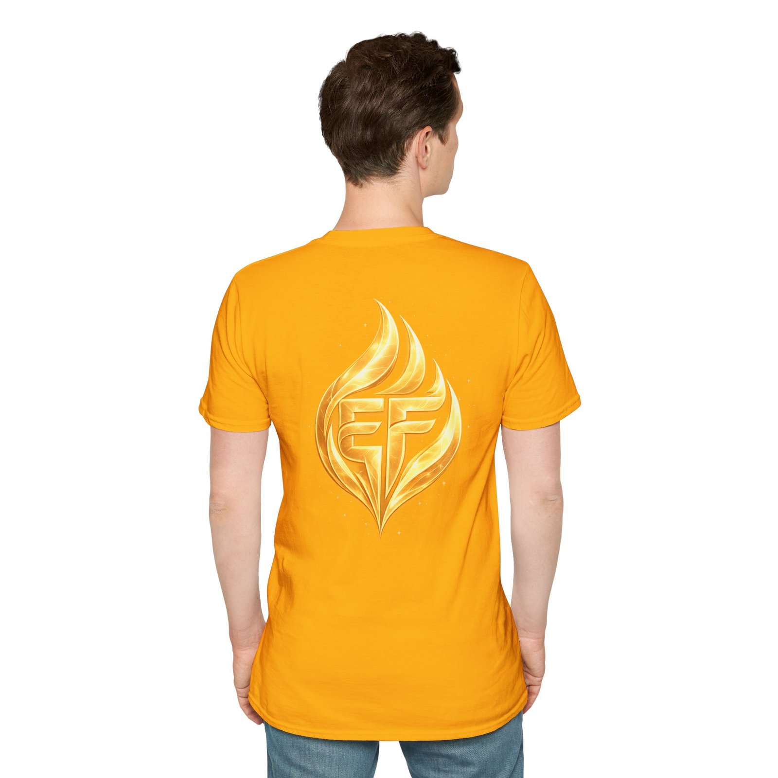 echoflame golden flame ef logo t shirt echoflame golden flame ef logo t shirt