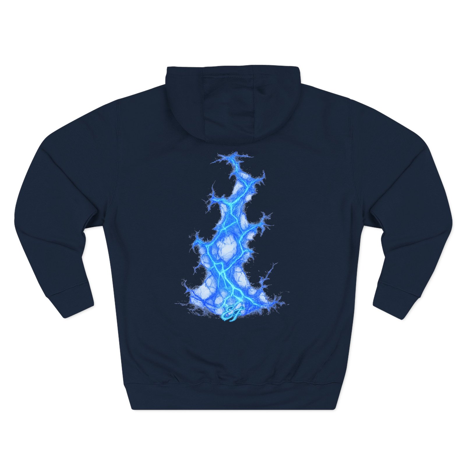 echoflame blue flame tree hoodie — ethereal lightning graphic fleece pullover echoflame blue flame tree hoodie — ethereal lightning graphic fleece pullover