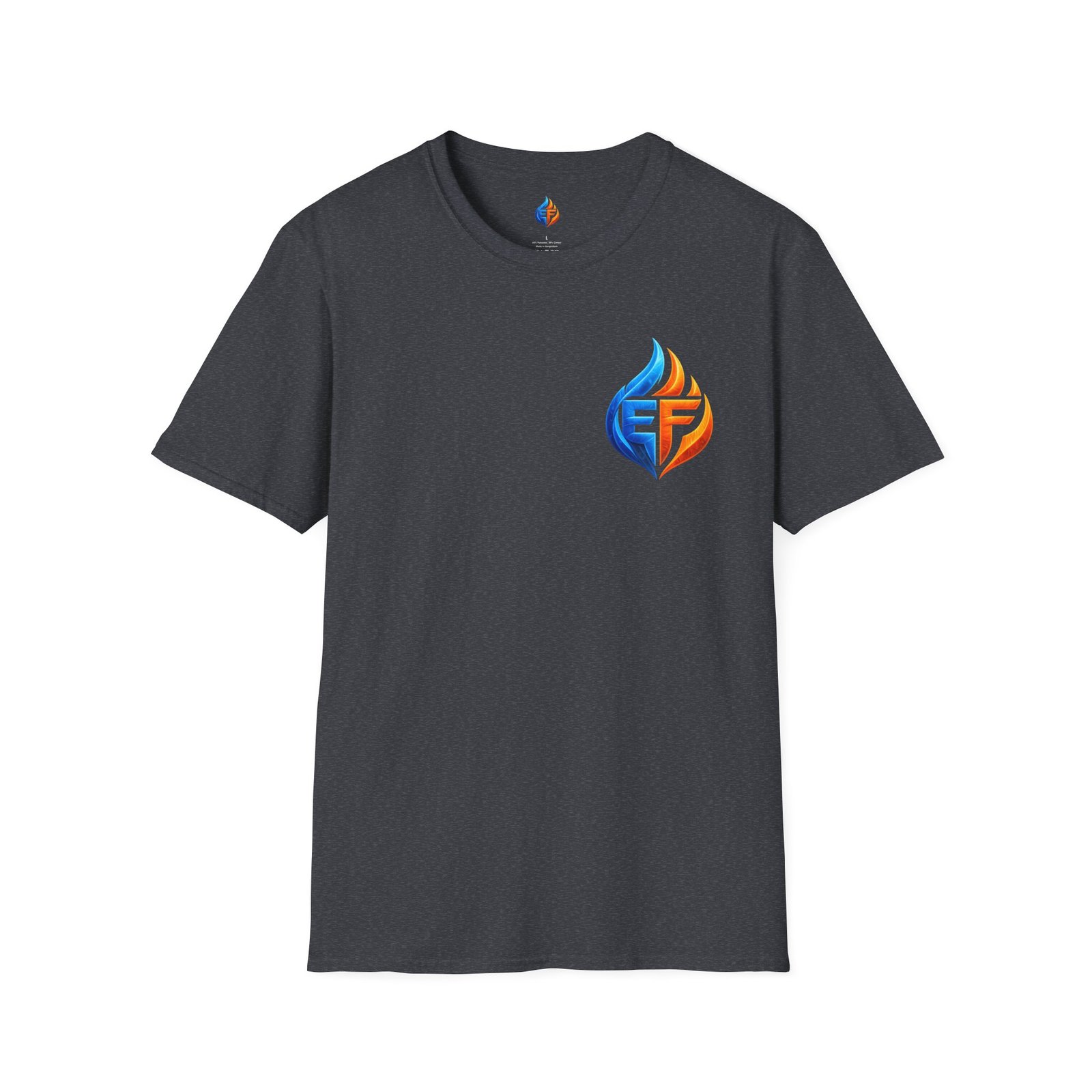 echo flame split fire & ice graphic t shirt echo flame split fire & ice graphic t shirt