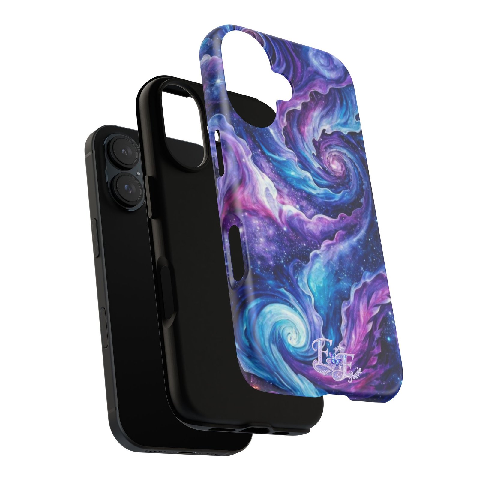 echoflame galaxy swirl tough phone case purple blue nebula protective cover echoflame galaxy swirl tough phone case purple blue nebula protective cover