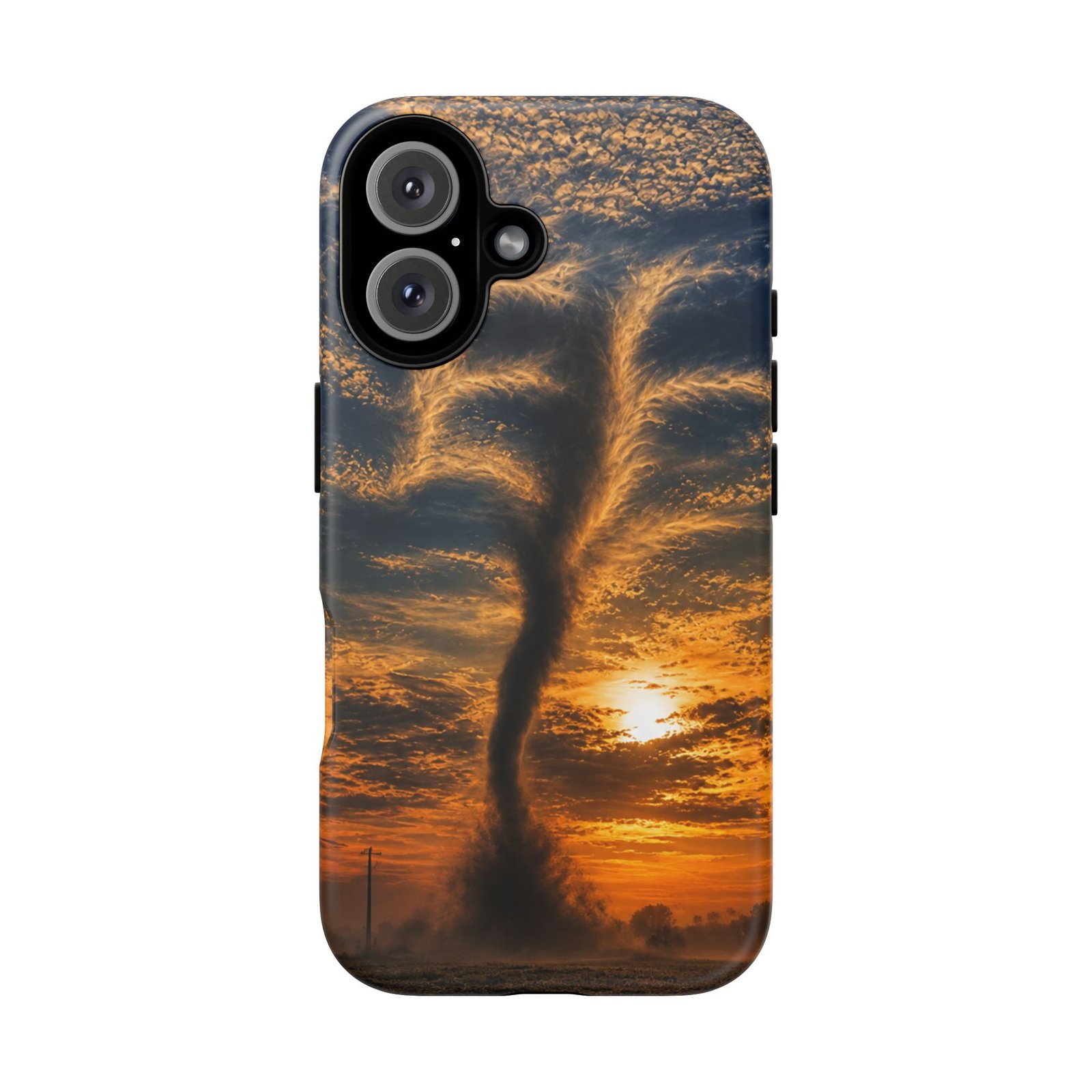 echoflame tornado sunset phone case — dramatic stormscape protective case echoflame tornado sunset phone case — dramatic stormscape protective case