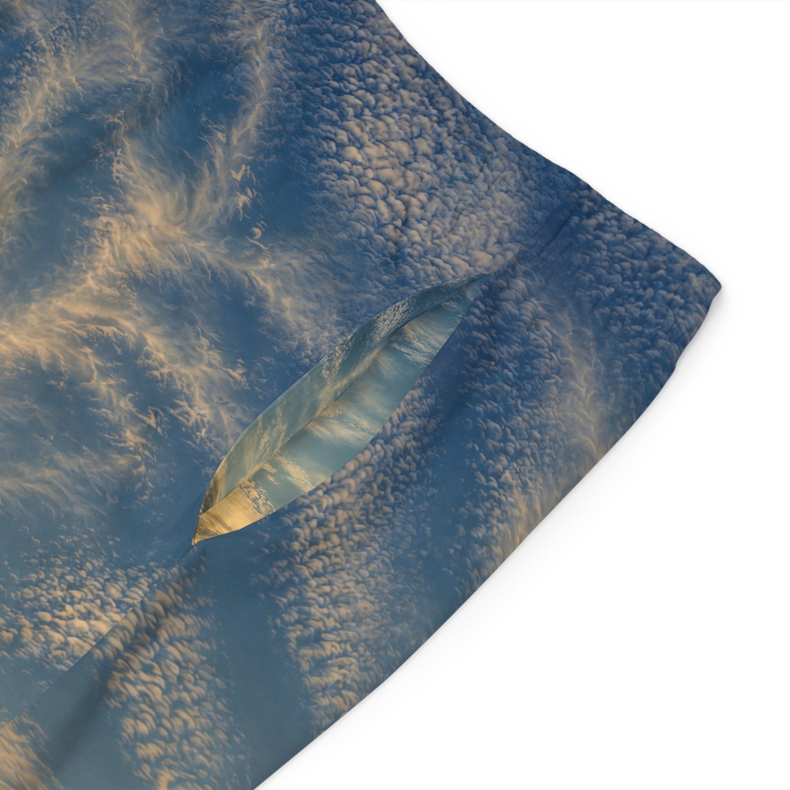echoflame sunset cloudscape board shorts — men’s all over print beach trunks echoflame sunset cloudscape board shorts — men’s all over print beach trunks
