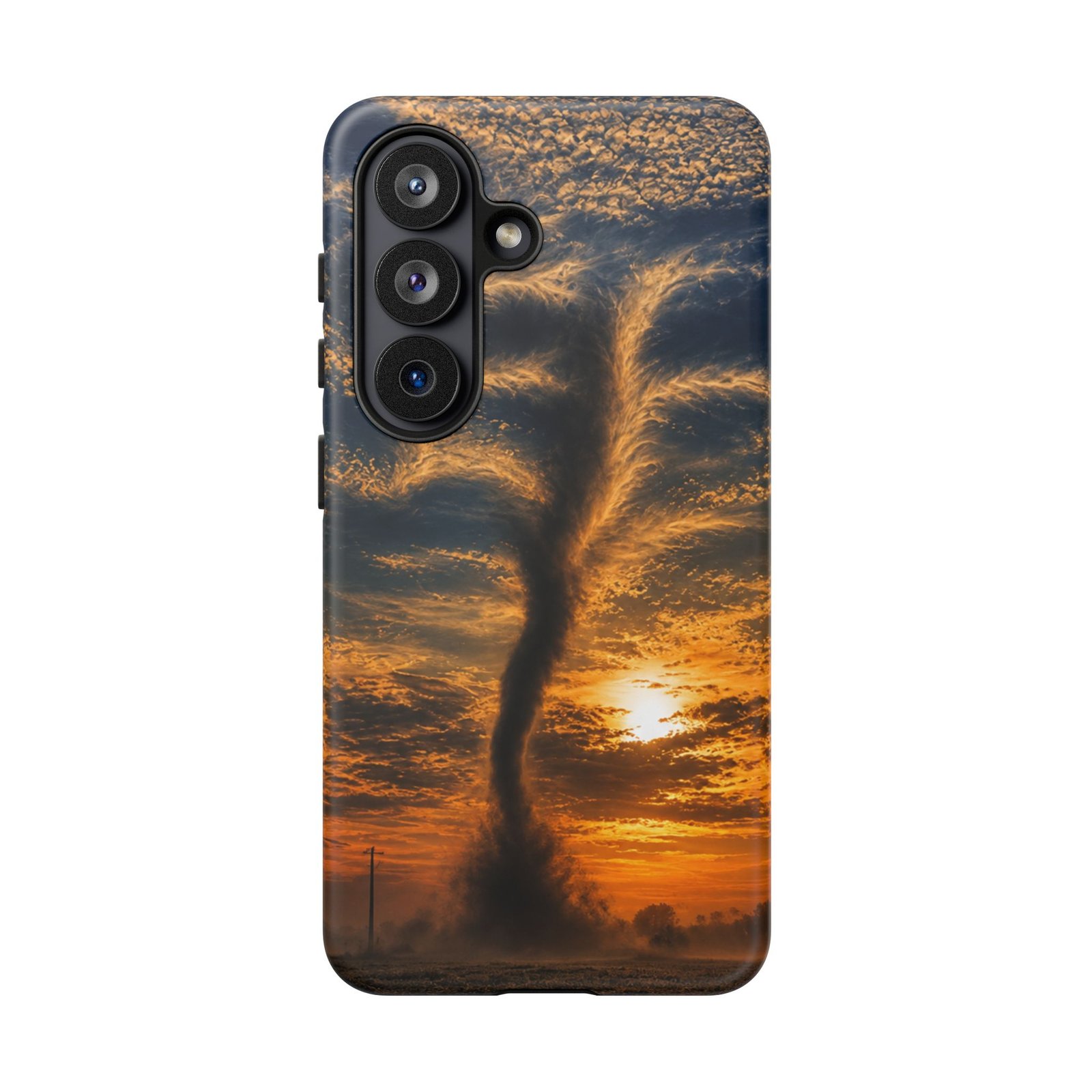 echoflame tornado sunset phone case — dramatic stormscape protective case echoflame tornado sunset phone case — dramatic stormscape protective case