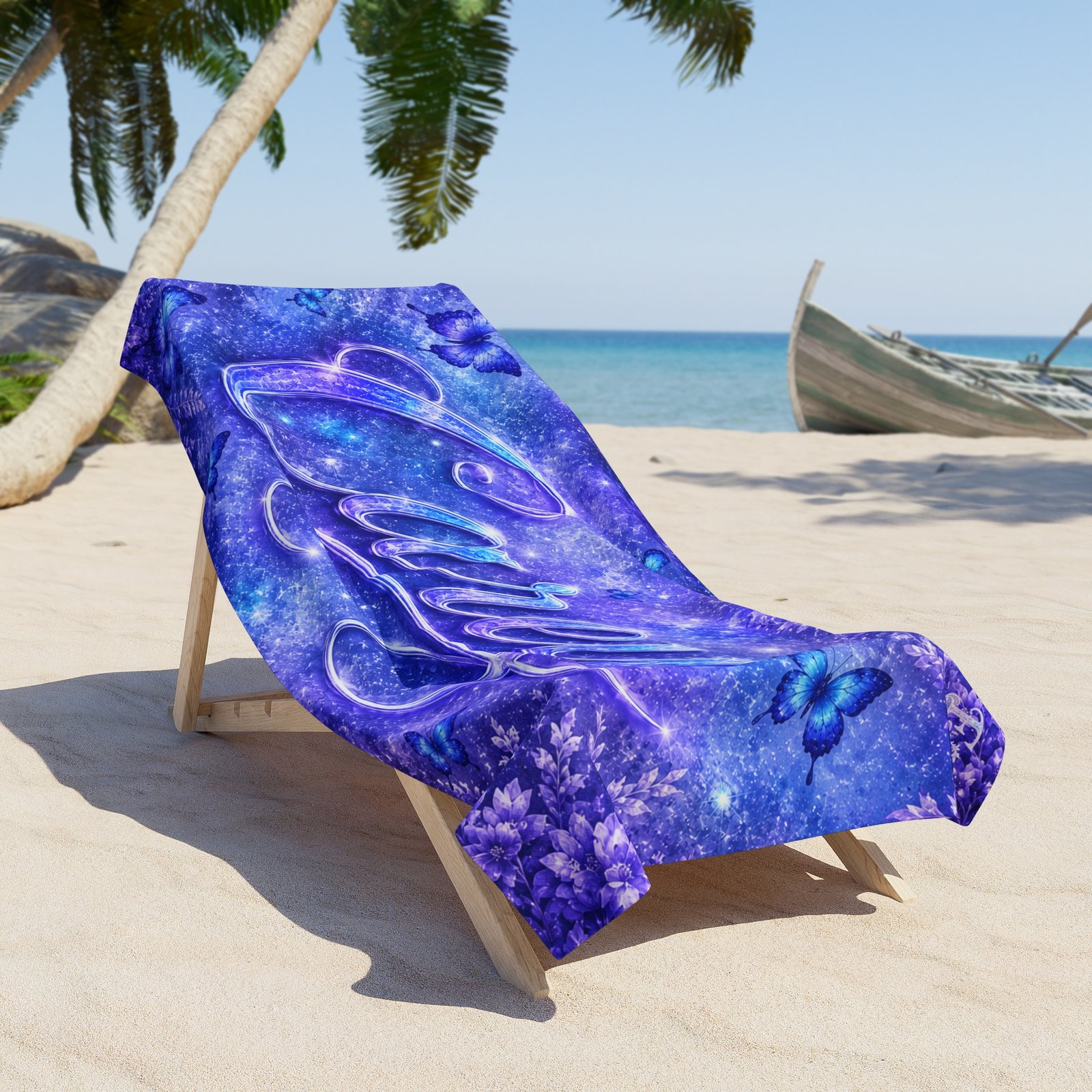 echoflame personalized purple butterfly name beach towel – carey script design echoflame personalized purple butterfly name beach towel – carey script design