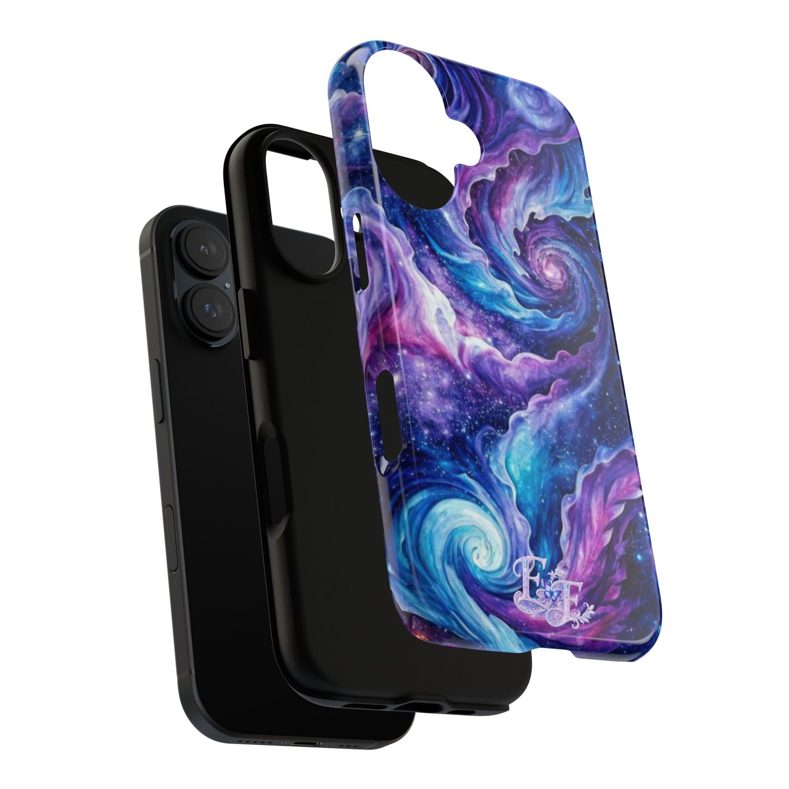 echoflame galaxy swirl tough phone case purple blue nebula protective cover echoflame galaxy swirl tough phone case purple blue nebula protective cover