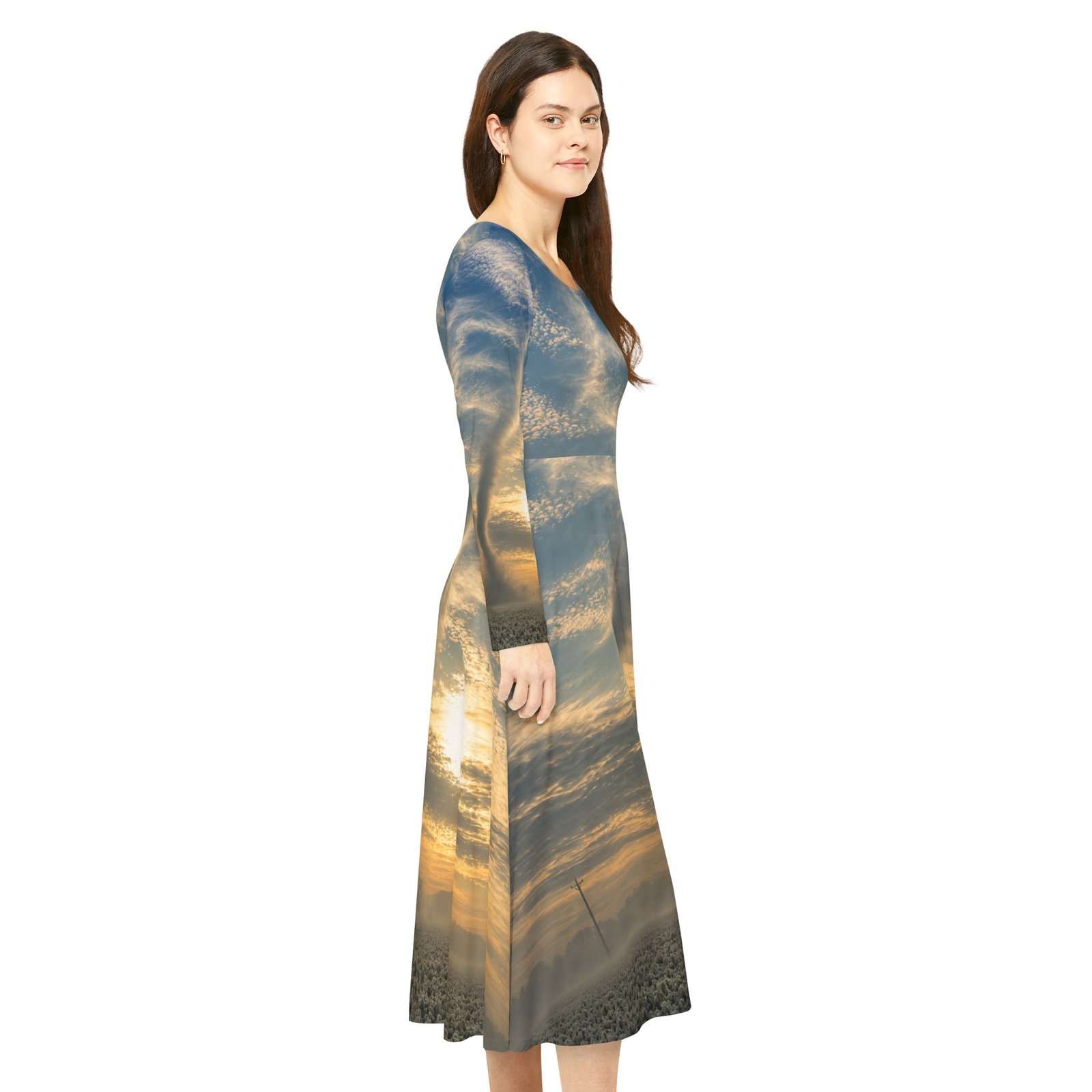 echoflame tornado sunset dance dress — long sleeve aop performance dress echoflame tornado sunset dance dress — long sleeve aop performance dress