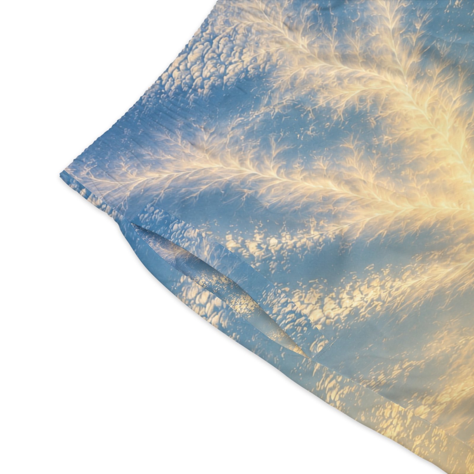 echoflame sunrise sky print jogger shorts — golden cloudburst all over print echoflame sunrise sky print jogger shorts — golden cloudburst all over print