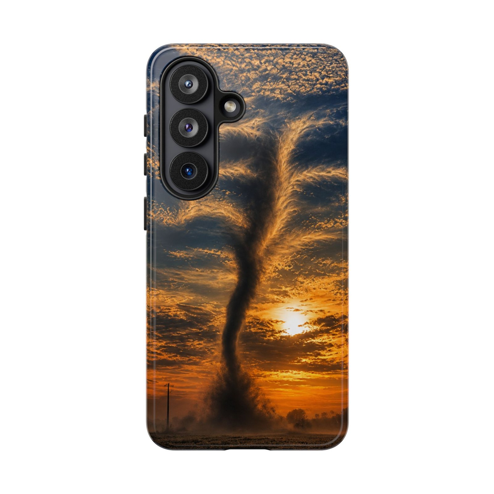 echoflame tornado sunset phone case — dramatic stormscape protective case echoflame tornado sunset phone case — dramatic stormscape protective case