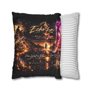 echo flame album art pillowcase — music band decorative square pillowcase
