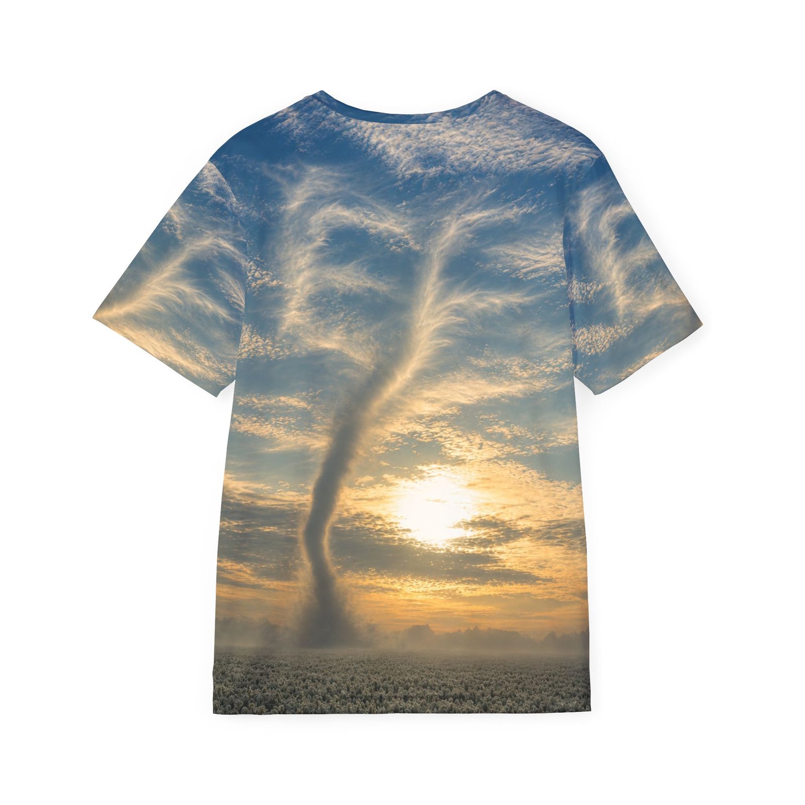 echoflame tornado sunset sports jersey — all over print athletic tee echoflame tornado sunset sports jersey — all over print athletic tee