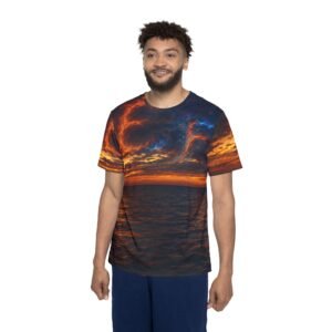 echoflame men's sunset ocean sports jersey — all over print